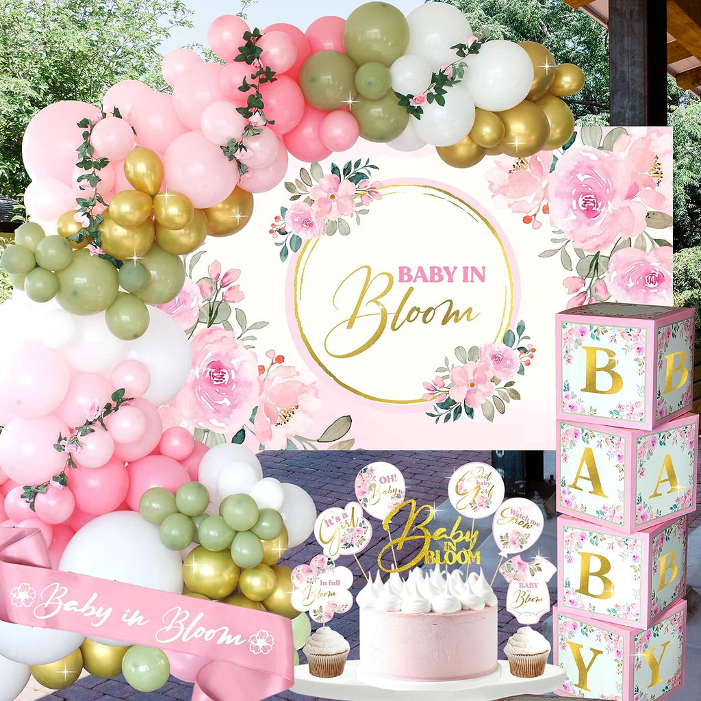 Baby in Bloom Baby Shower Room Decorating Kit, 11pc