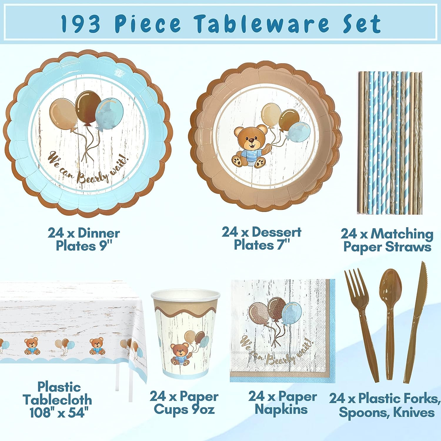 Baby shower store disposable tableware