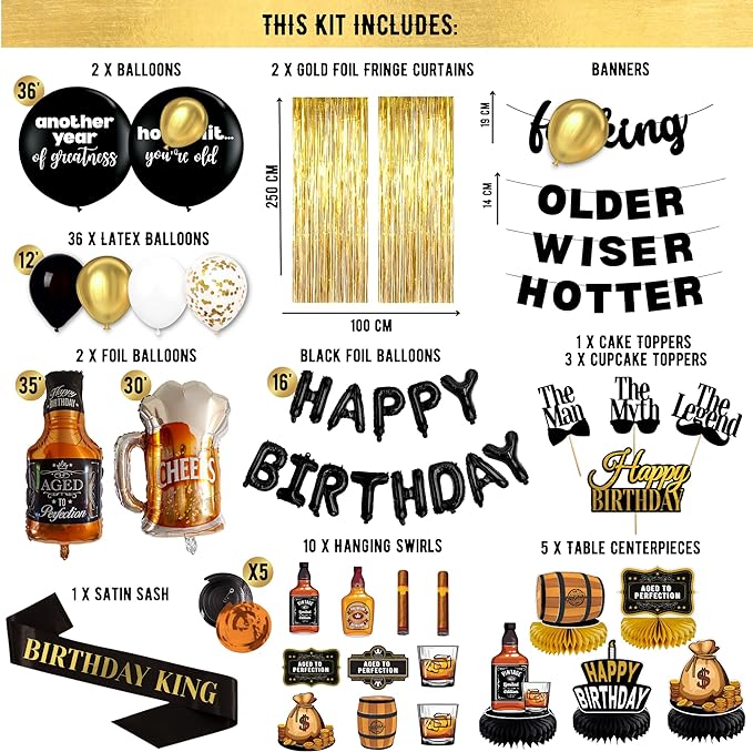 Mens birthday deals party decorations