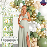 Sage Green Baby Shower Decorations, Gender Neutral