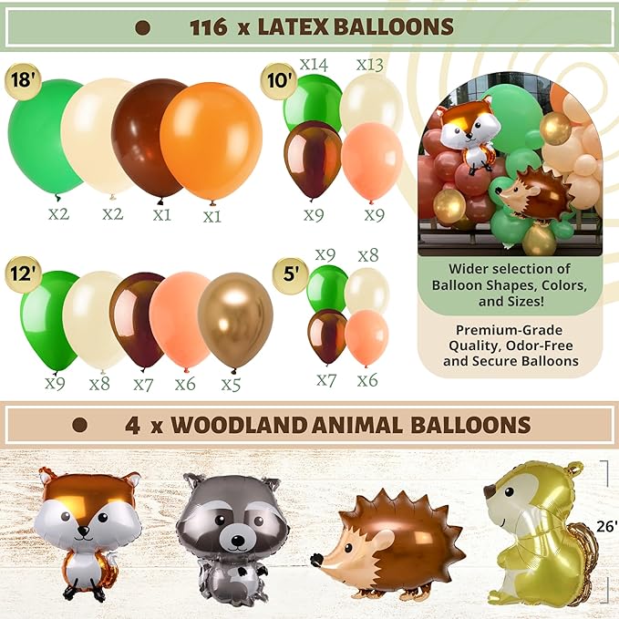 Woodland baby hot sale shower balloons