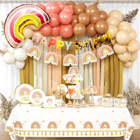 310 Pc Boho Birthday Decorations , Rainbow Party Decorations.