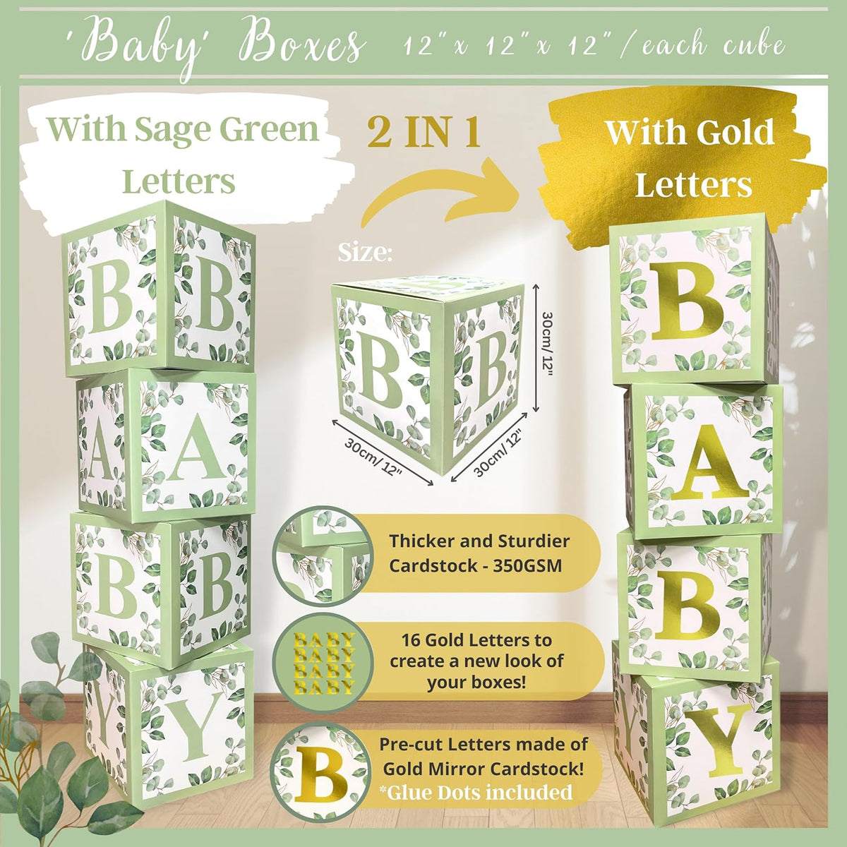 Sage Green Baby Shower Decorations, Gender Neutral – Rain Meadow