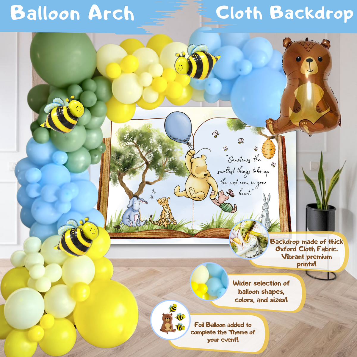 Winnie the Pooh Baby Shower Decorations Kit, All-in-1 Party Pack